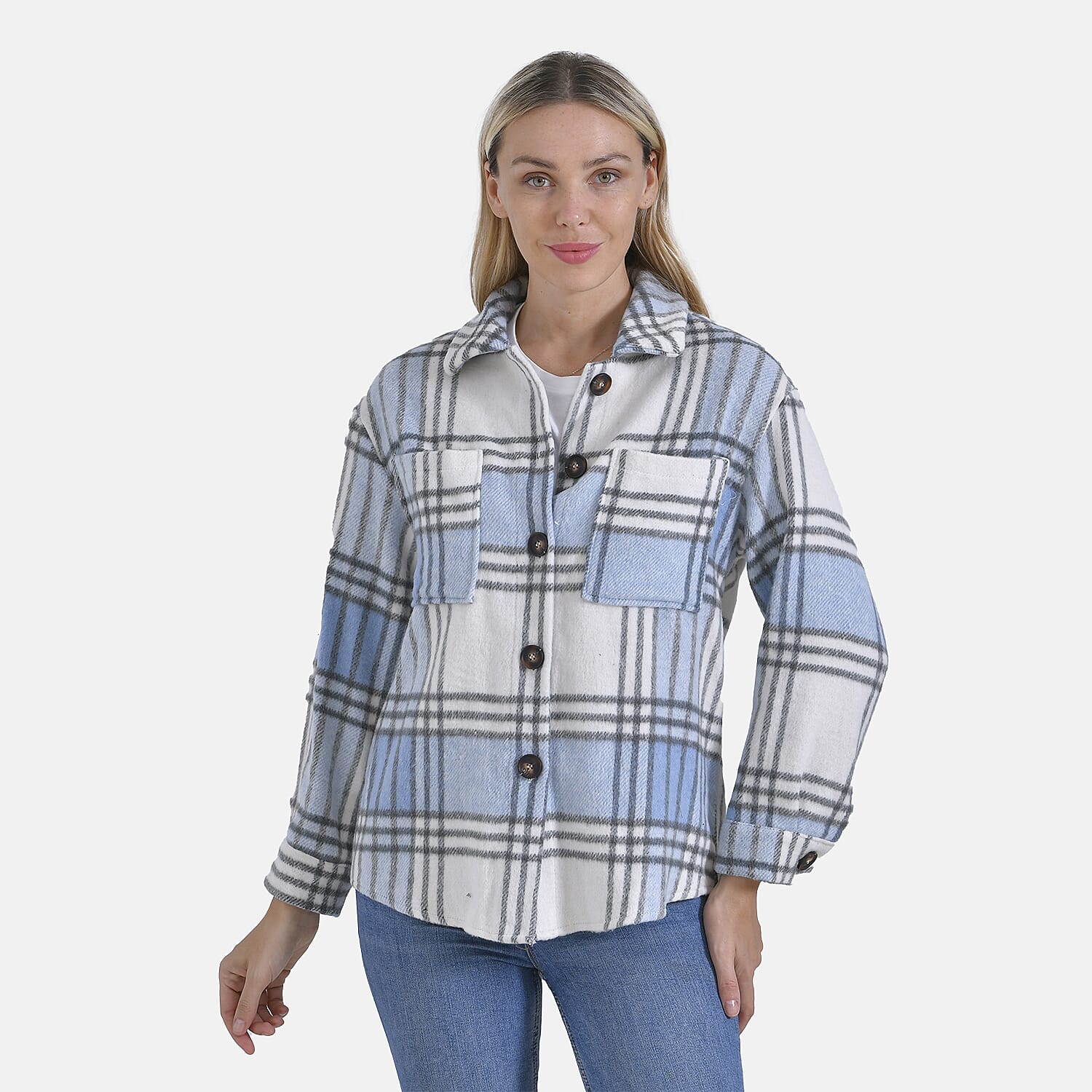La Marey Brushed Checked Shirt-Coat