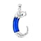 Royal Bali Blue Color Jade Garuda Pendant Sterling Silver 10.50 ct,  Silver Wt. 9.85 Gms