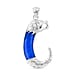 Royal Bali Collection Light Blue Color Jade Phoenix Pendant  Sterling Silver 10.50 ct,  Silver Wt. 9.85 Gms  10.500  Ct.