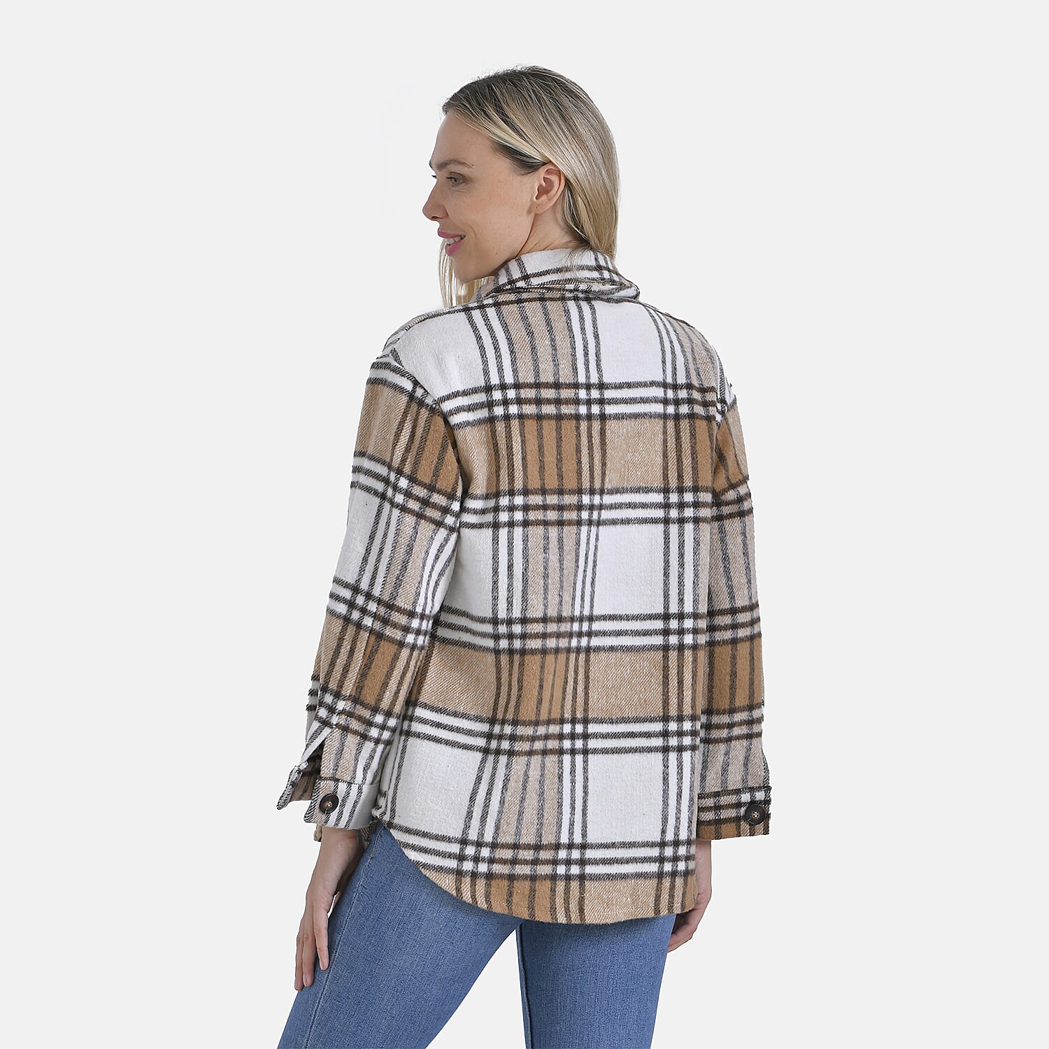 La Marey Brushed Checked Shirt-Coat