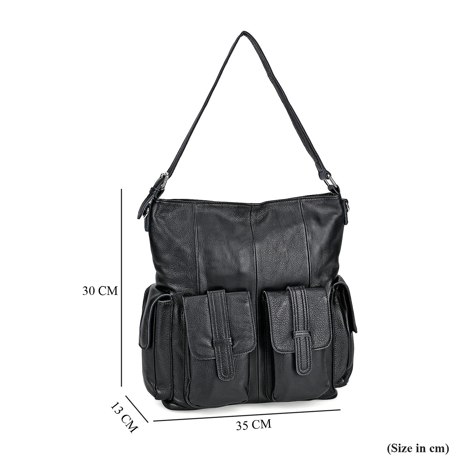The Sumptuous Collection - Genuine Leather Crossbody Bag - Black The Sumptuous Collection - Genuine Leather Crossbody Bag - Black