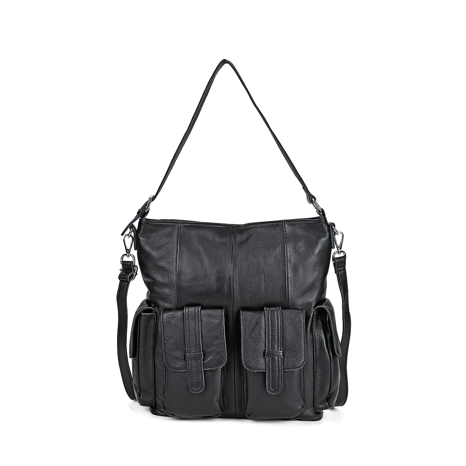 The Sumptuous Collection - Genuine Leather Crossbody Bag - Black The Sumptuous Collection - Genuine Leather Crossbody Bag - Black