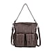Italy Retro Noble Collection Genuine Leather 2 in 1 Crossbody Bag with Shoulder Strap