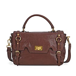 Italy Retro Noble Collection Genuine Leather Crossbody Bag