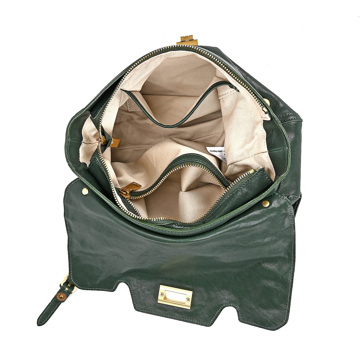 Vintage Boutique Collection - Genuine Leather Crossbody Bag - Green