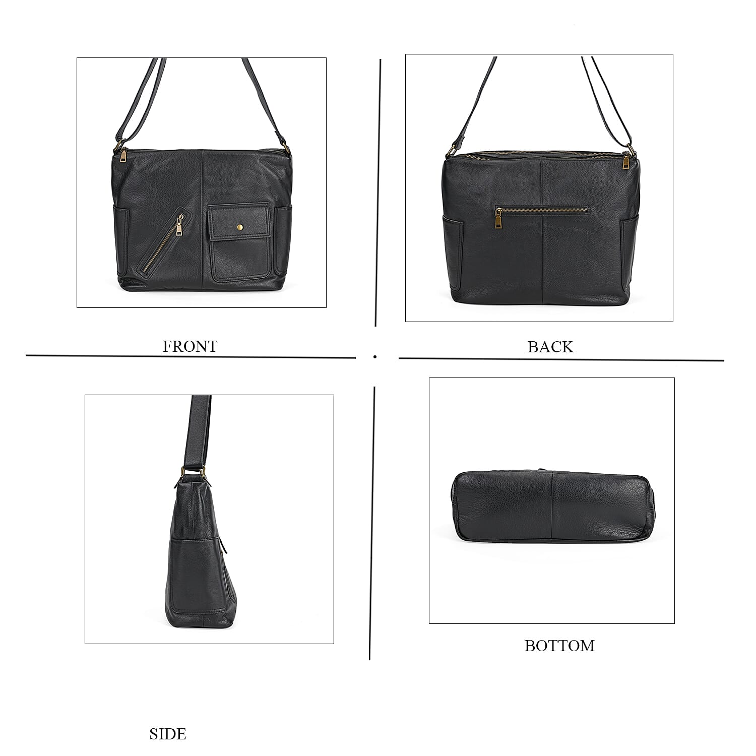 Italy Retro Noble Collection - Genuine Leather Crossbody Bag 