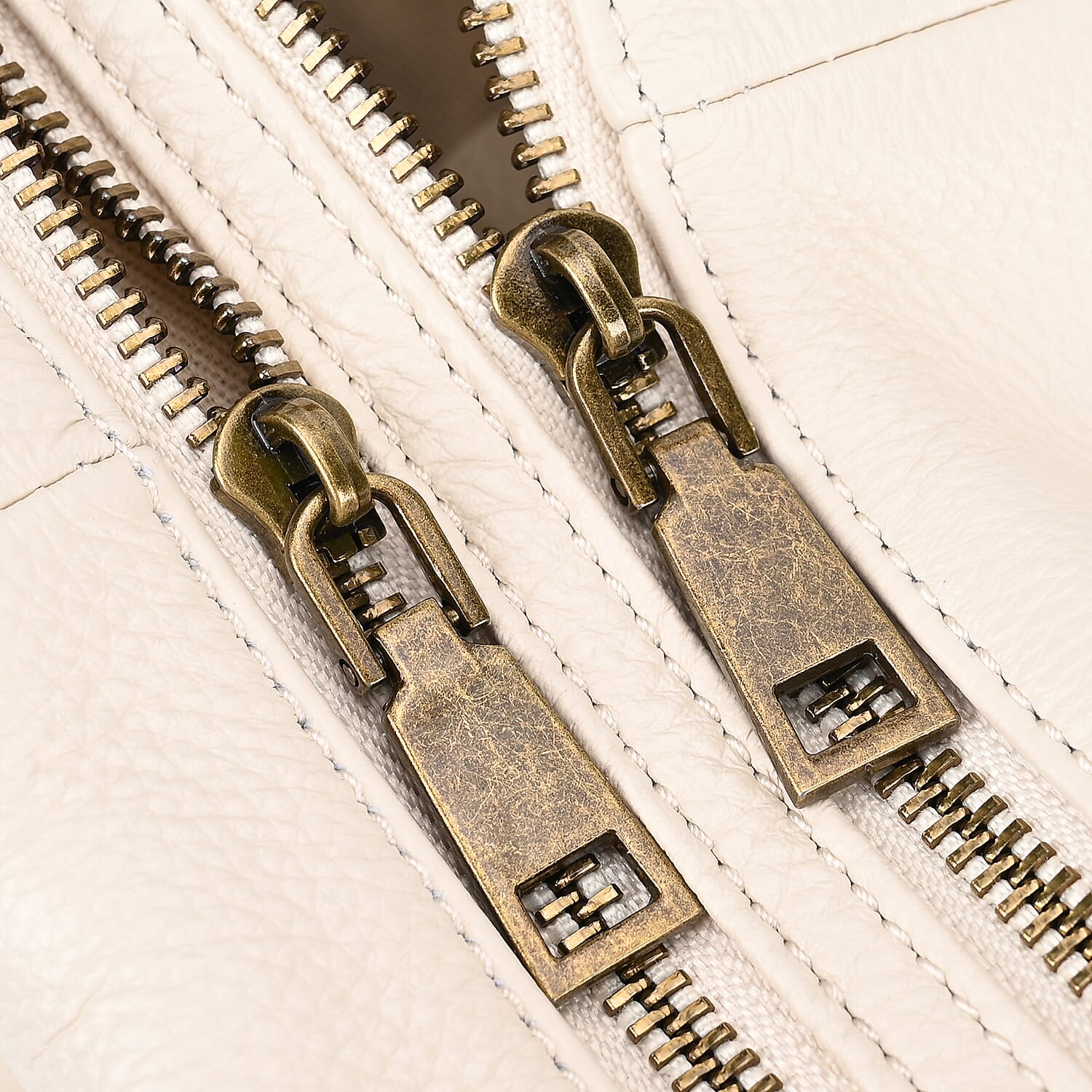 Genuine Leather Sumptuous Crossbody Bag - Cream