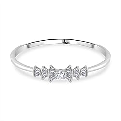 Designer Inspired White Cubic Zirconia Ballerina Bangle  (Size 7.5)