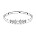 Designer Inspired White Cubic Zirconia Ballerina Bangle (Size 7.5)