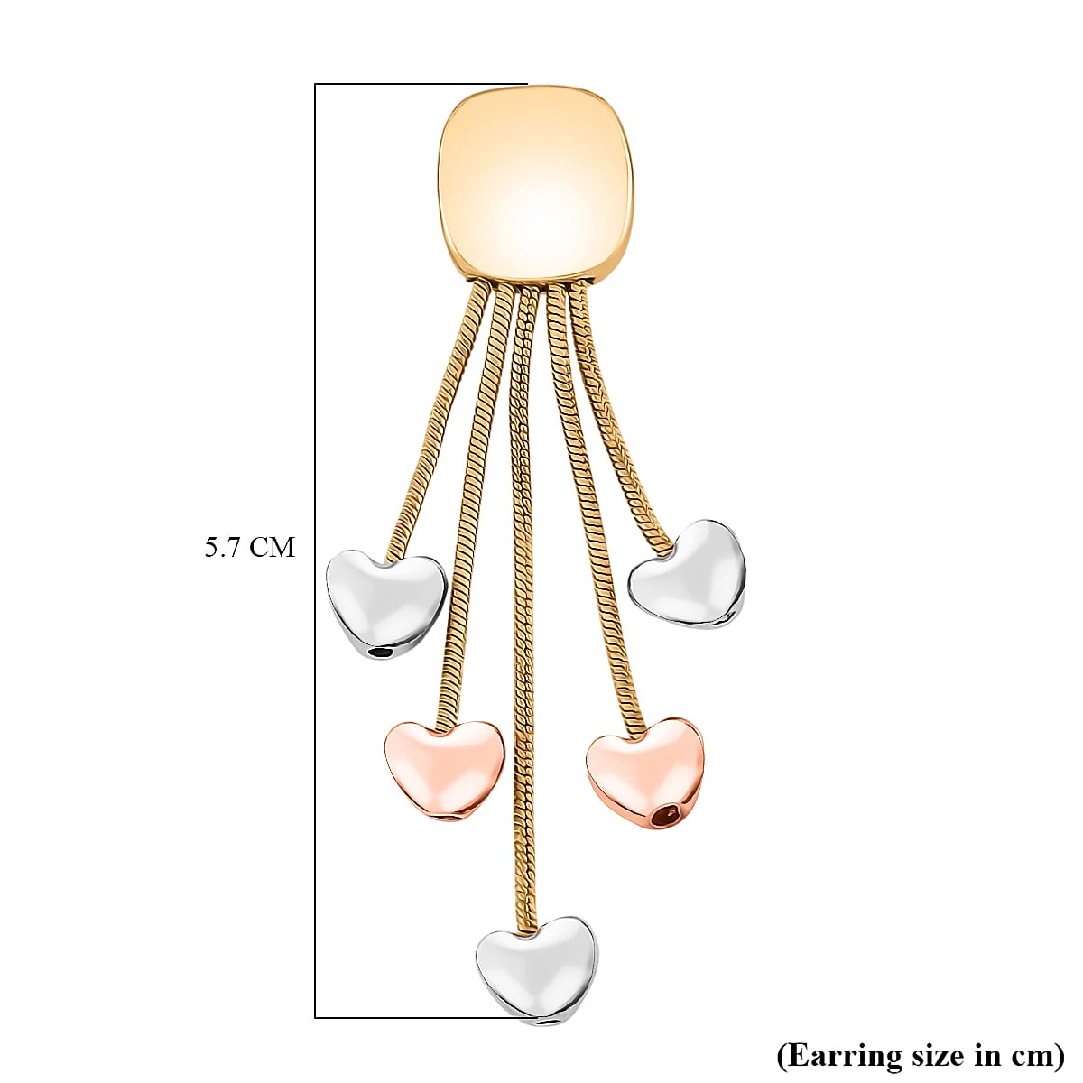 Designer Inspired- Heart Drop Push Back Earring Designer Inspired- Heart Drop Push Back Earring