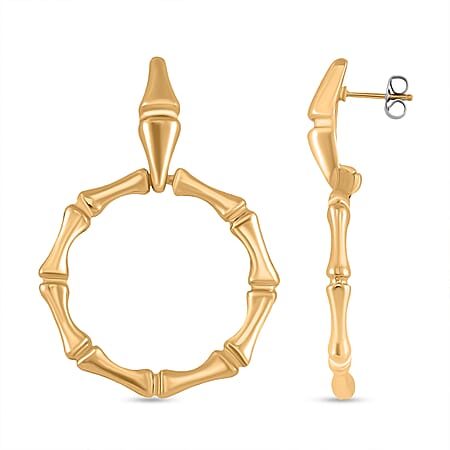 Bamboo Earrings with Push Back