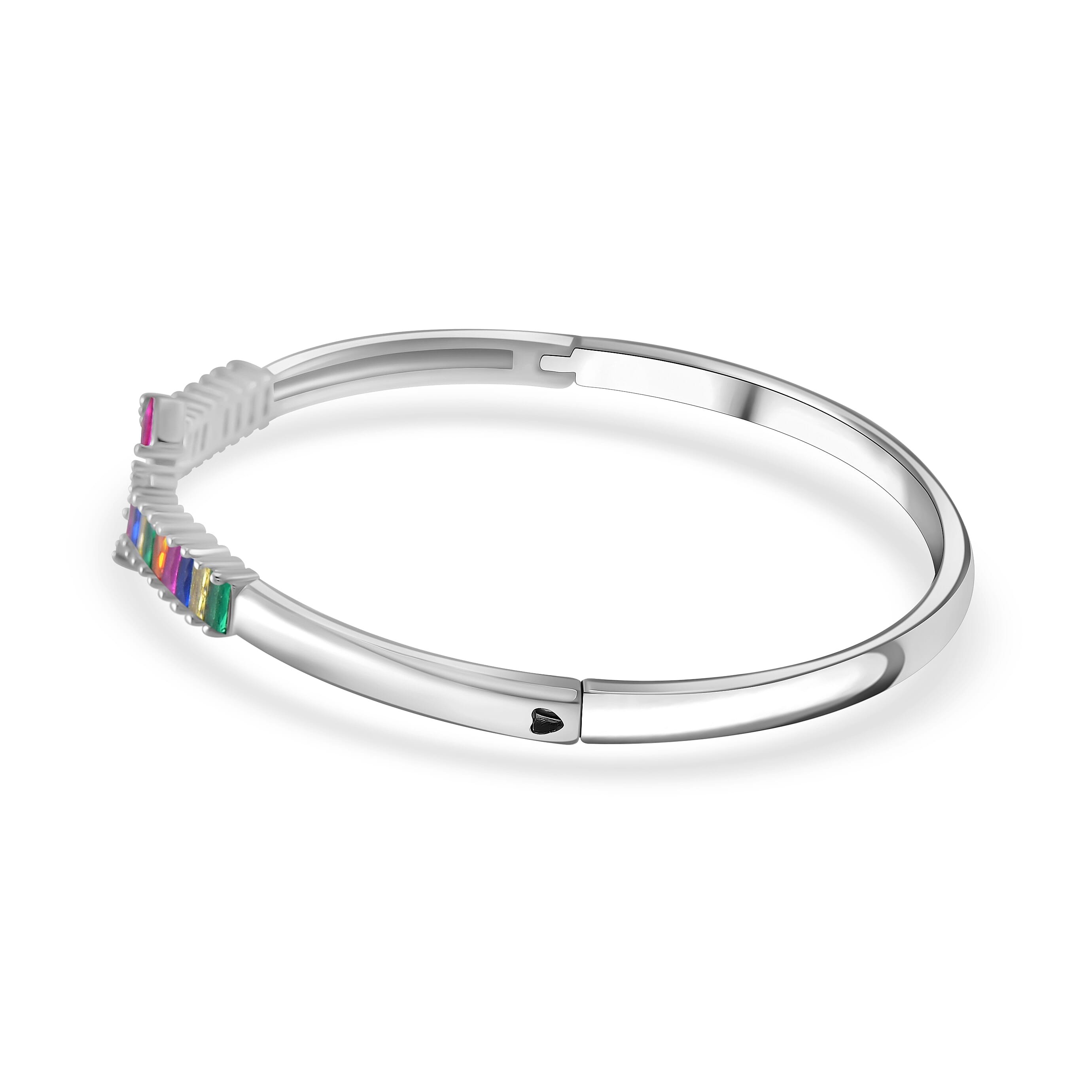 Multi Color Crystal  Bangle  (Size 7.5)