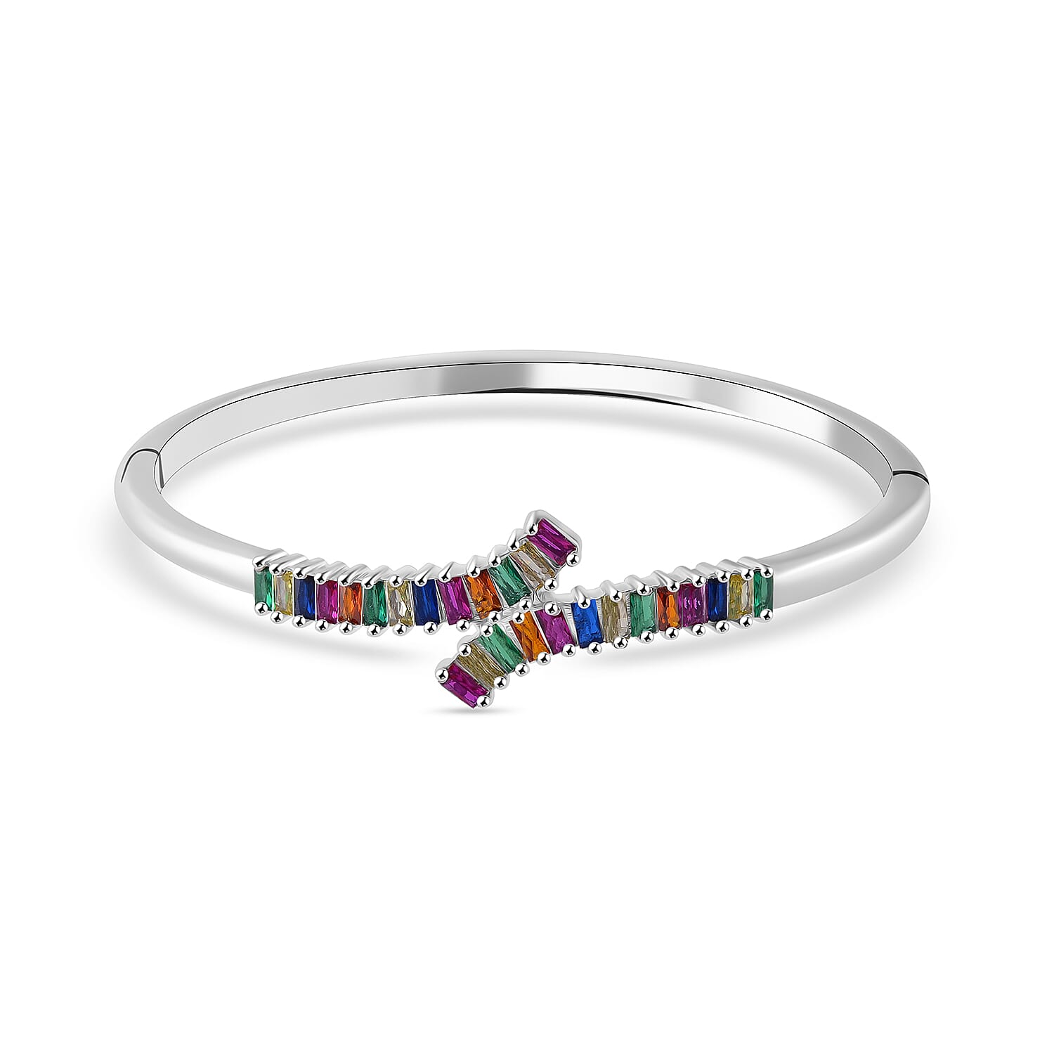 Multi Color Crystal  Bangle  (Size 7.5)