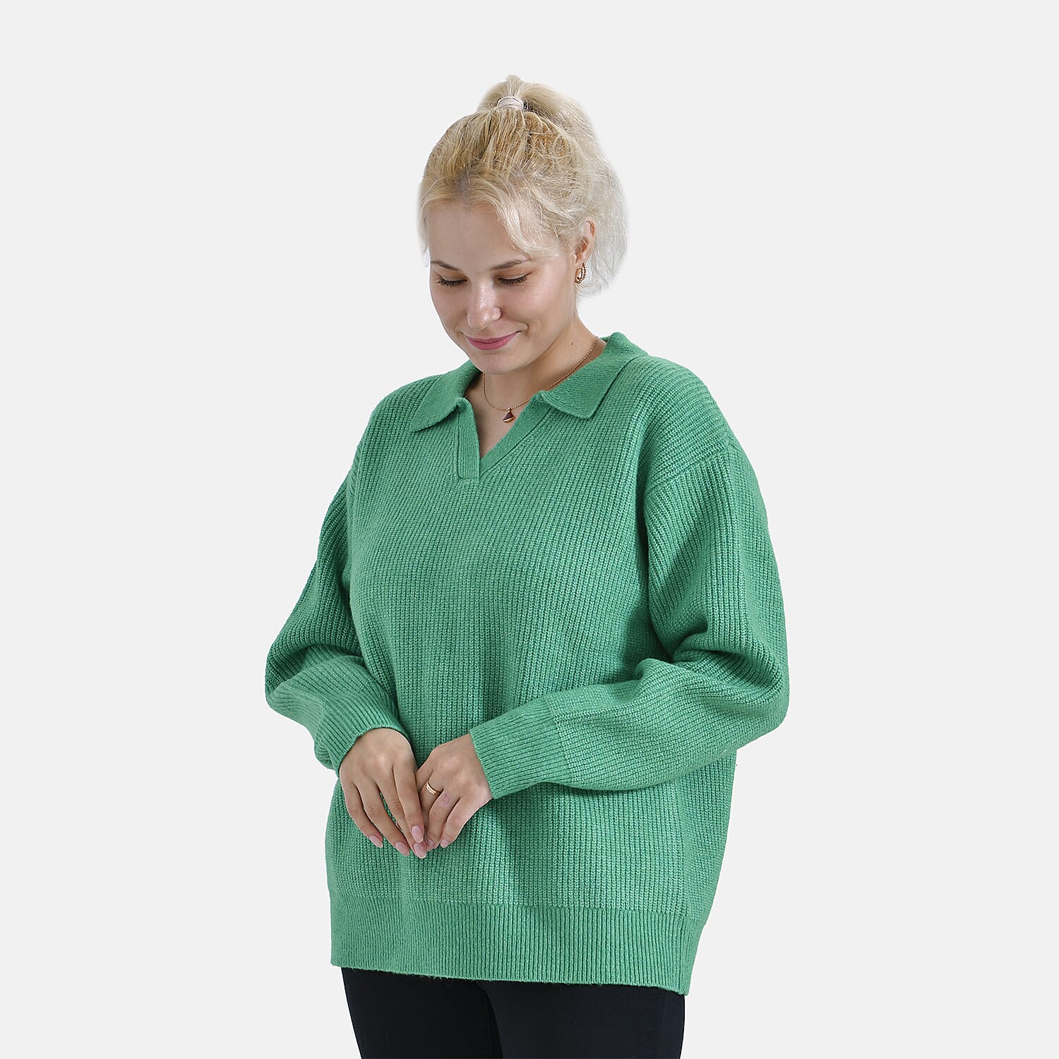 La Marey V-Neck Polo Sweater