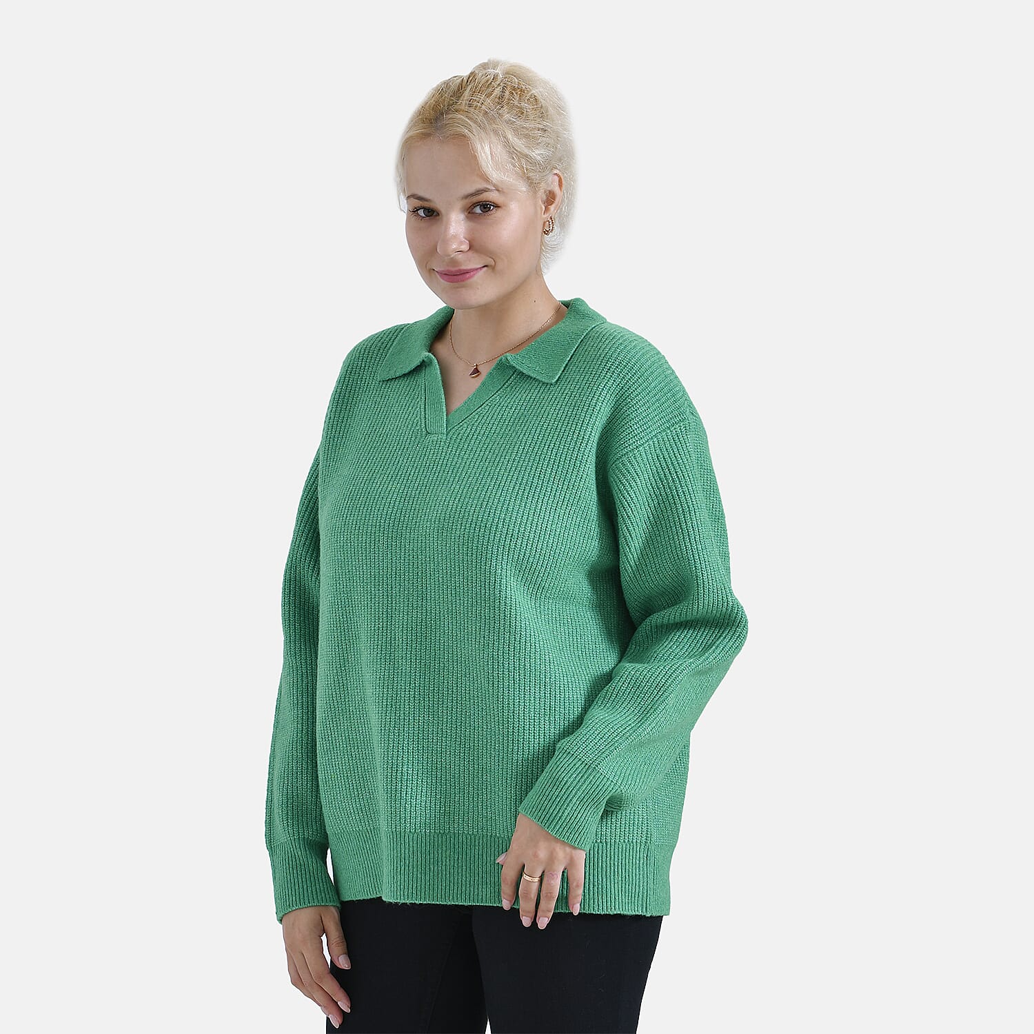 La Marey V-Neck Polo Sweater