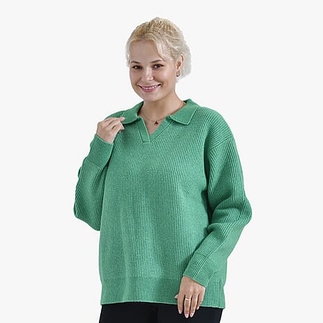 La Marey Polo Jumper (Size 12 to 14) - Grass Green