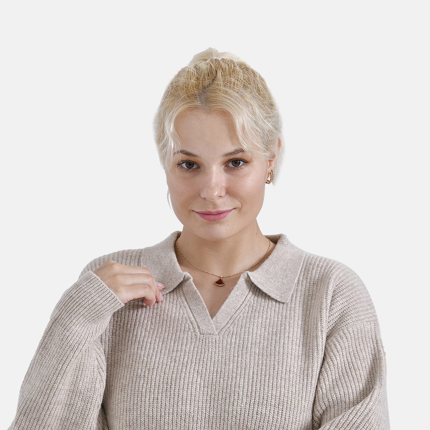 La Marey V-Neck Polo Sweater