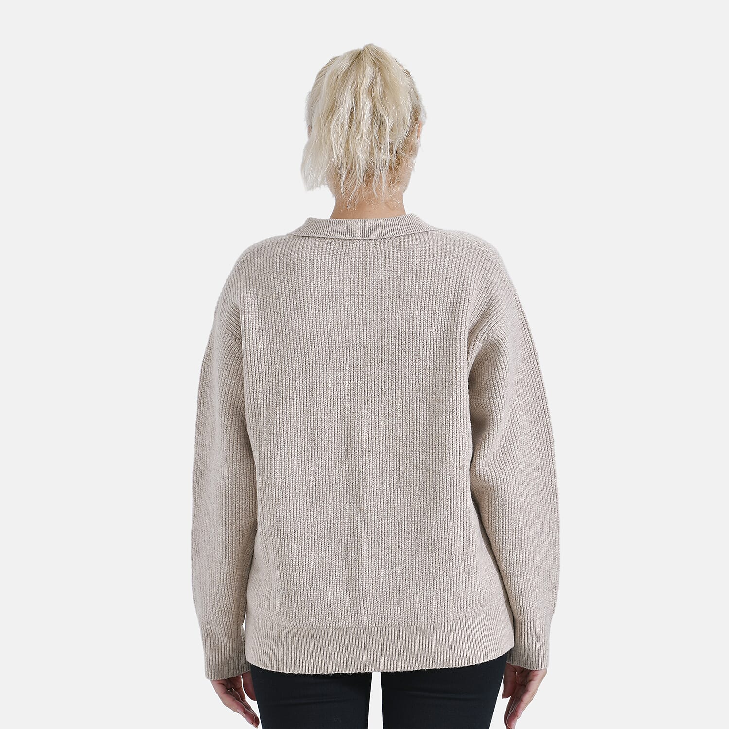 La Marey V-Neck Polo Sweater