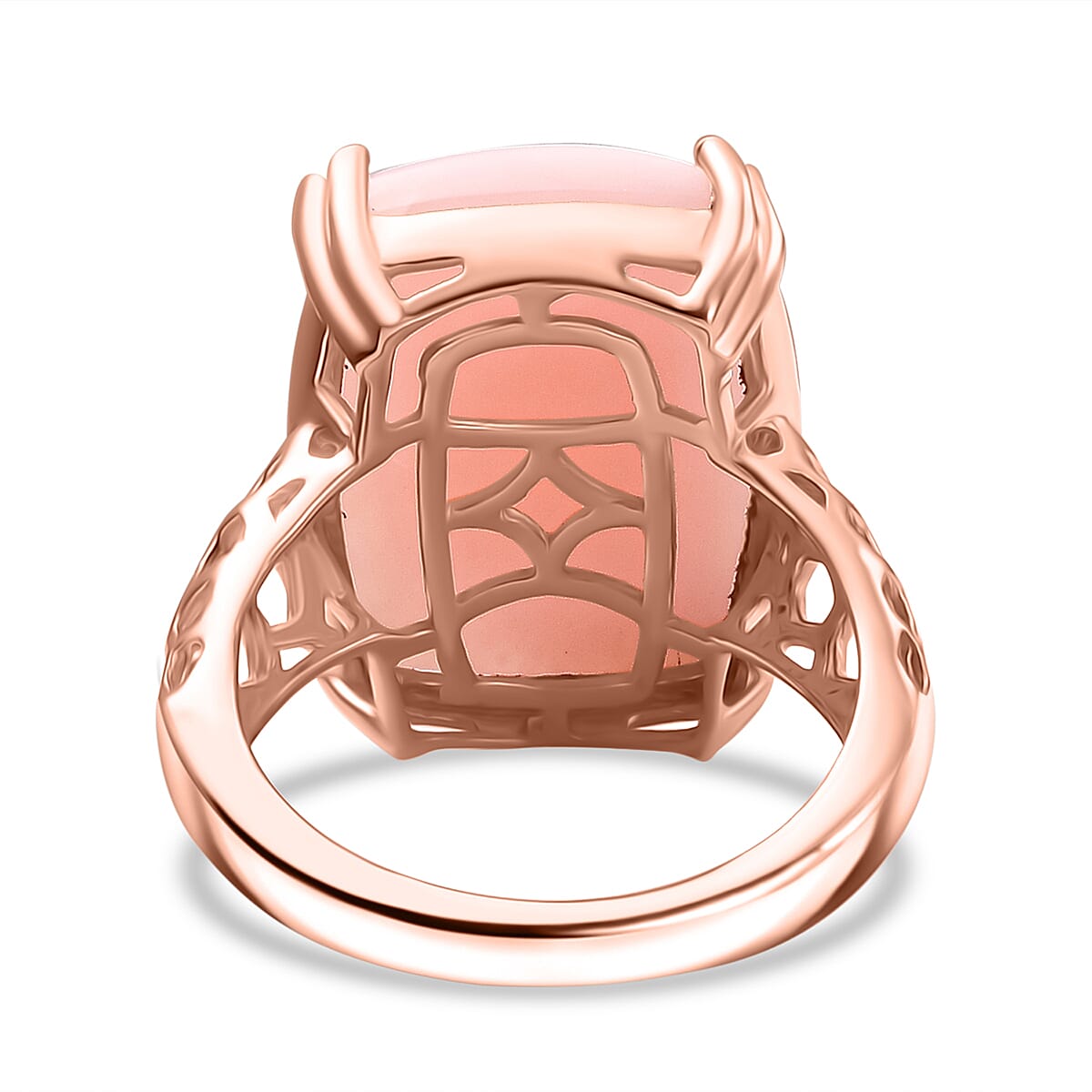 Gem Fiesta- Opal Opulence - Pink, Welo, Yellow & Fire Opal Solitaire Ring in 18K RG Vermeil Sterling Silver 10.36 ct, Silver Wt. 6 Gms