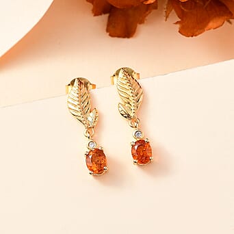 https://tjcuk.sirv.com/Products/78/5/7857026/Spessartine-Garnet-White-Zircon-Dangling-Earring-in-18K-YG-Vermeil-Ste_7857026_1.jpg?w=342&h=342