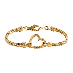 Royal Bali Collection Heart Bracelet With Lobster Clasp in Sterling Silver