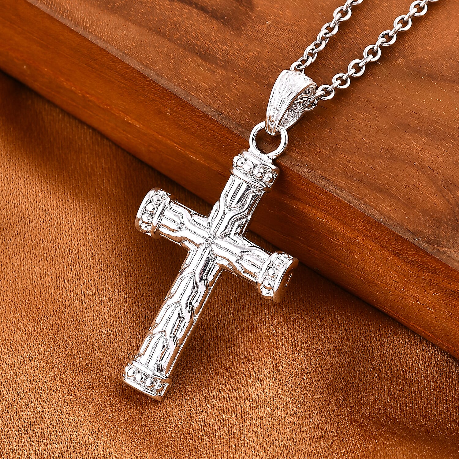 Royal Bali Collection - Sterling Silver Cross Pendant
