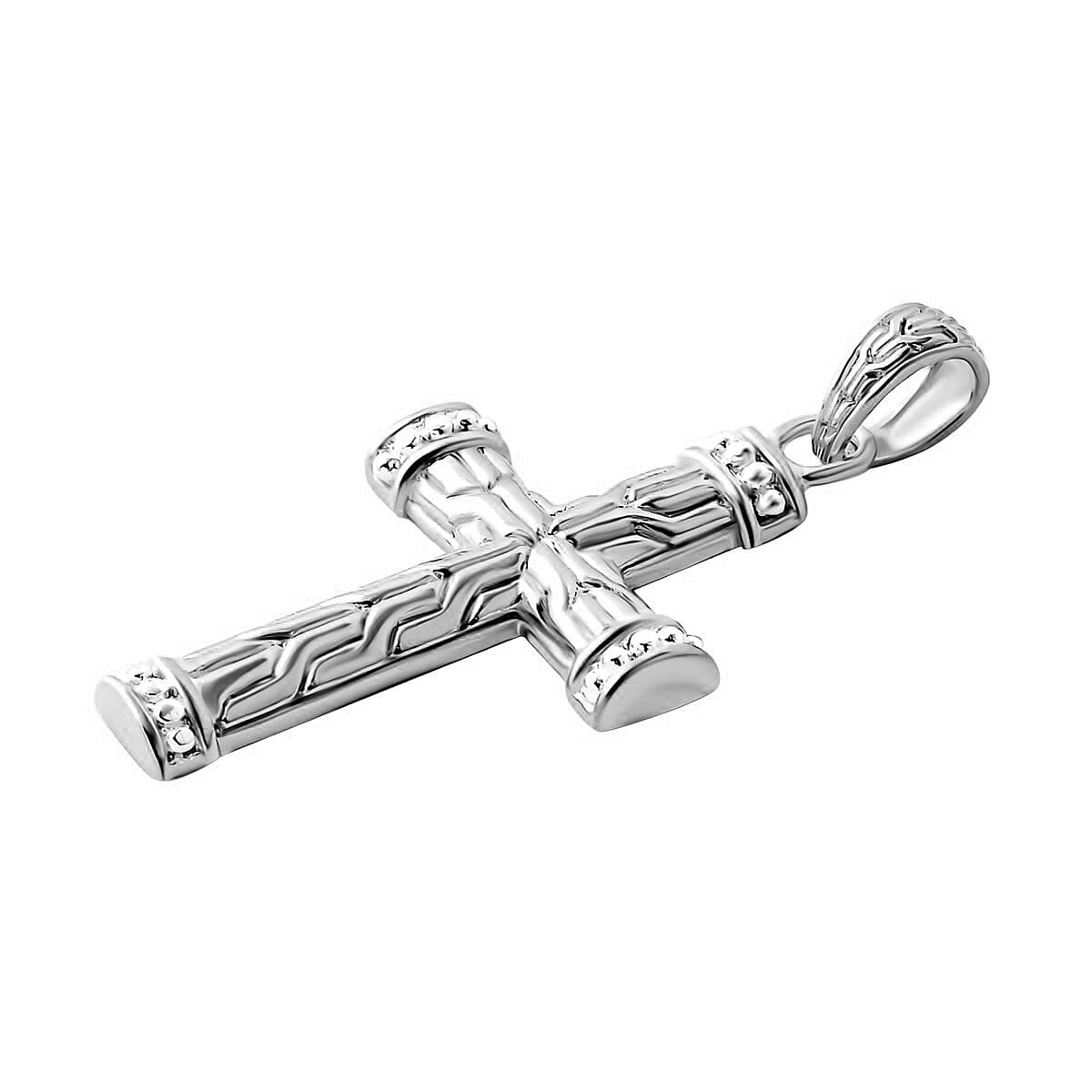 Royal Bali Collection - Sterling Silver Cross Pendant