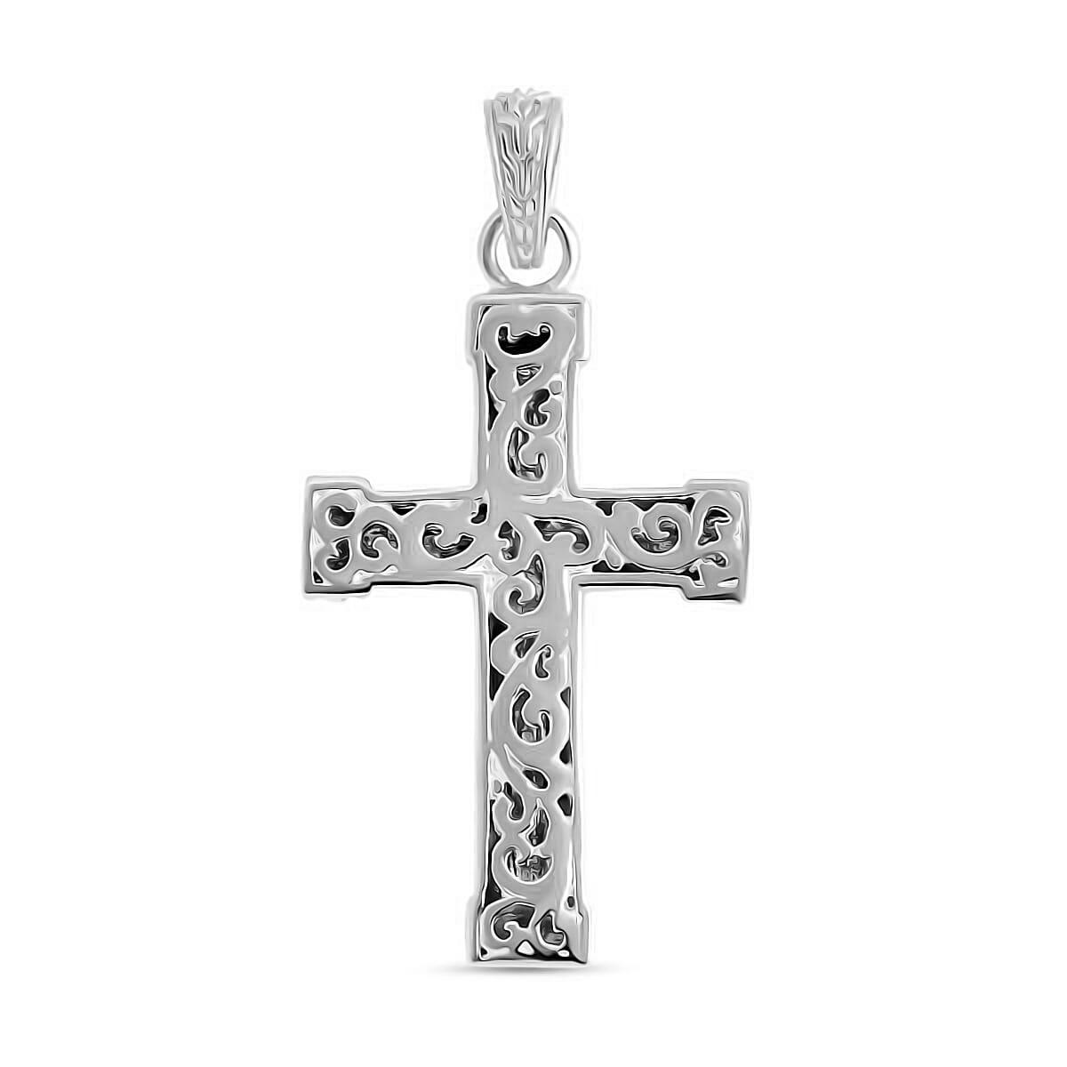 Royal Bali Collection - Sterling Silver Cross Pendant