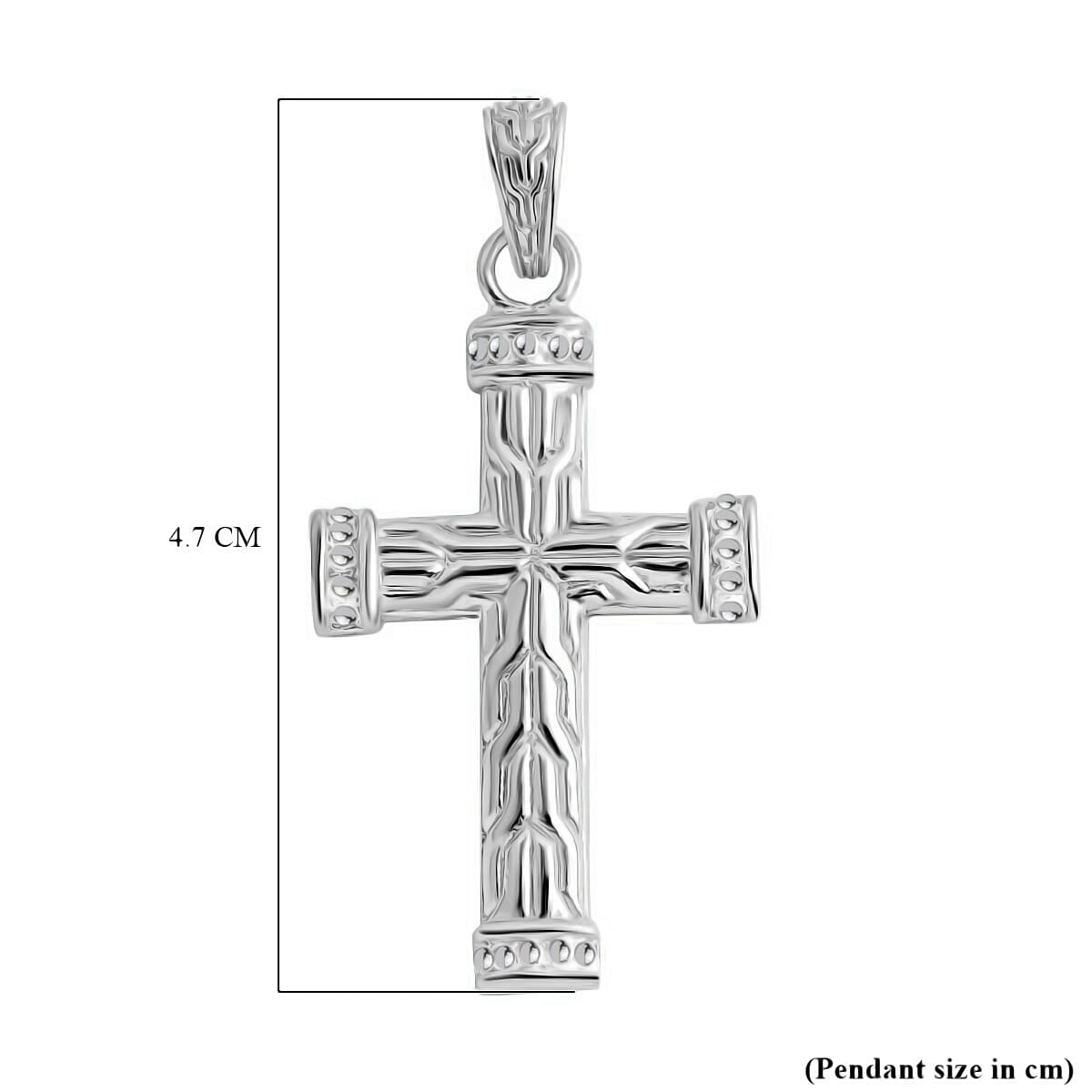 Royal Bali Collection - Sterling Silver Cross Pendant