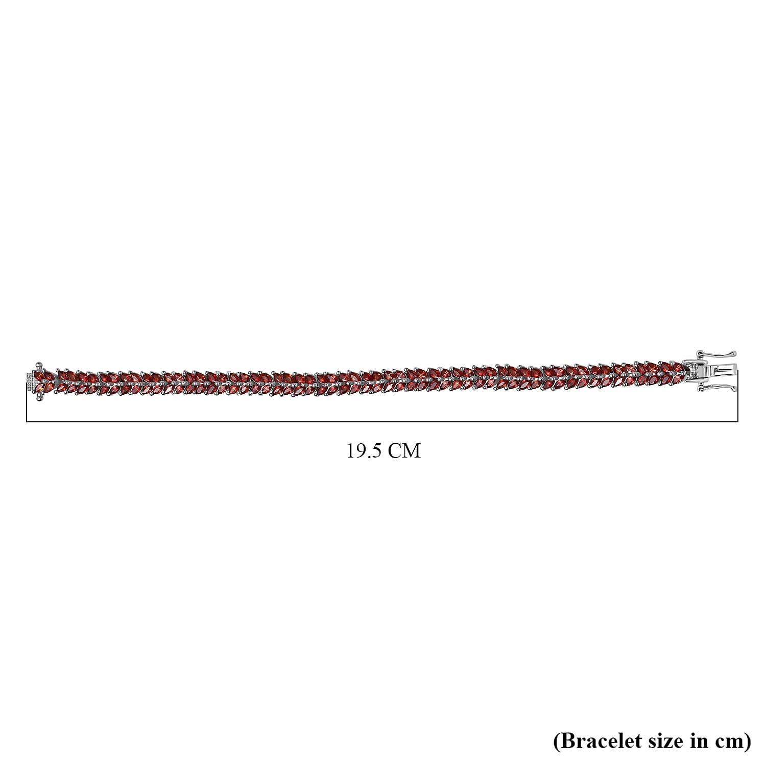 AAA Songea Sapphire  Bracelet (Size - 7) in rhodium Sterling Silver 12.80 ct,  Silver Wt. 15 Gms