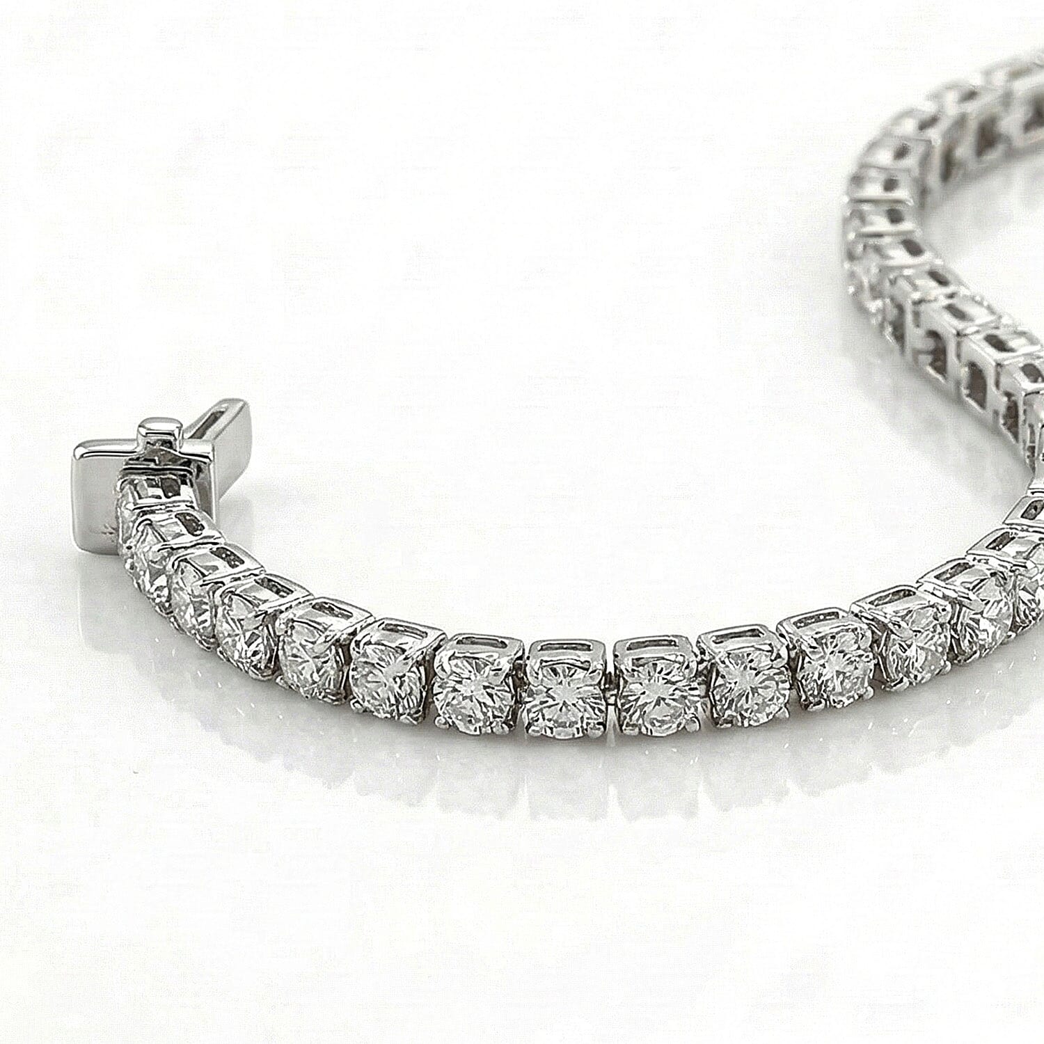 Moissanite Cluster Bracelet in Sterling Silver