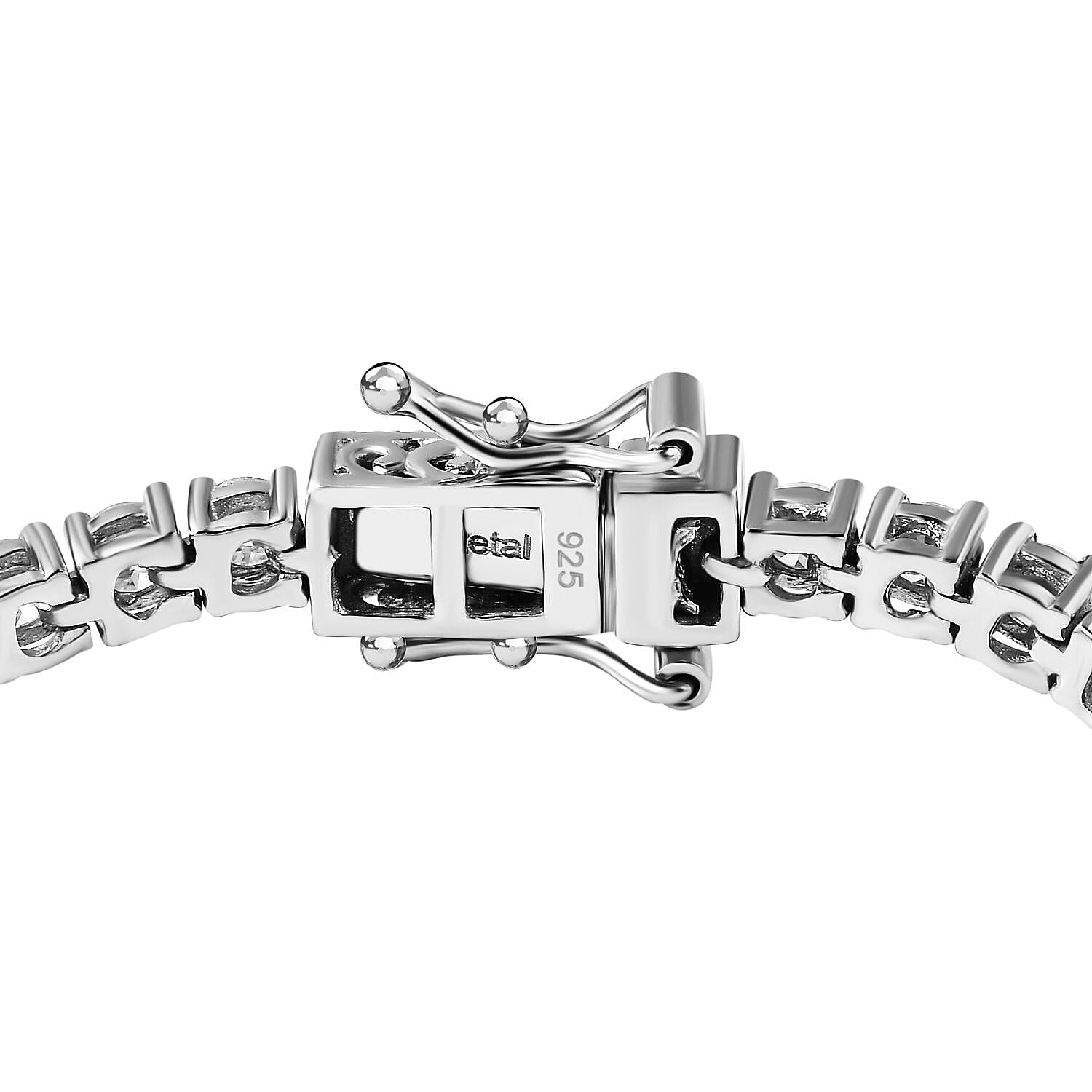 Moissanite Cluster Bracelet in Sterling Silver