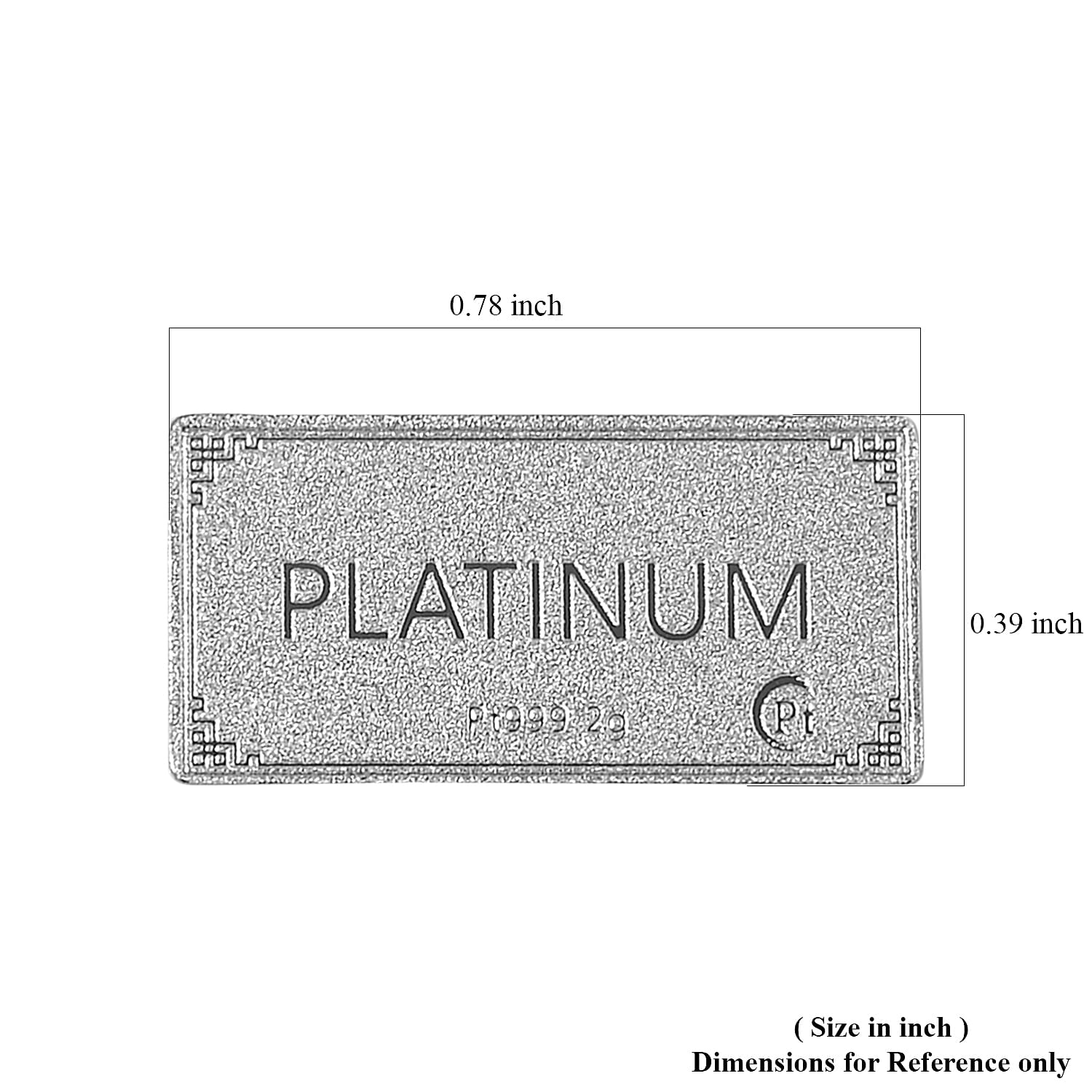 SPECIAL OFFER - 999 Platinum (99.9% Platinum Purity) Bar Wt. 2.00  Gms.