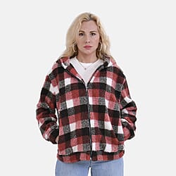 La Marey Super Soft Checker Borg Fleece Jacket