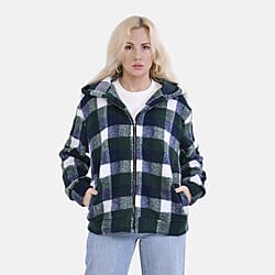 La Marey Super Soft Checker Borg Fleece Jacket
