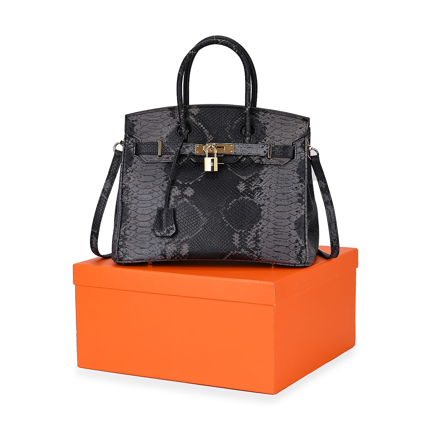 Designer Inspired 100% Genuine Leather Crossbody Bag - Black