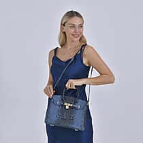 Genuine Leather Snakeskin Crossbody Bag