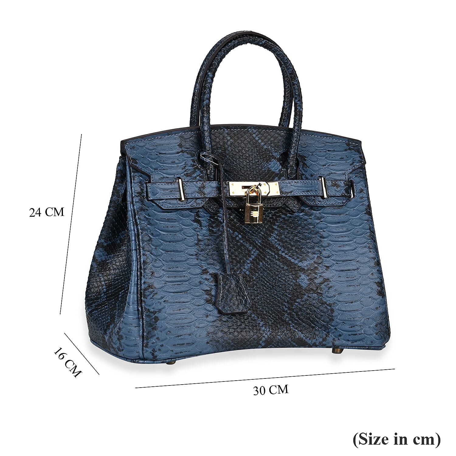 Designer Inspired 100% Genuine Leather Crossbody Bag - Blue Designer Inspired 100% Genuine Leather Crossbody Bag - Blue