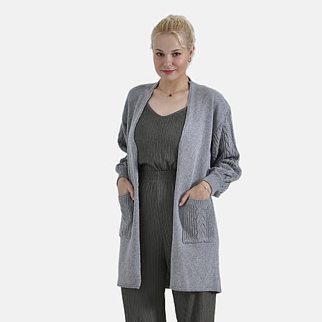 Tamsy Knitted Sweater (Size - One Size) - Dark Grey - Dark Grey