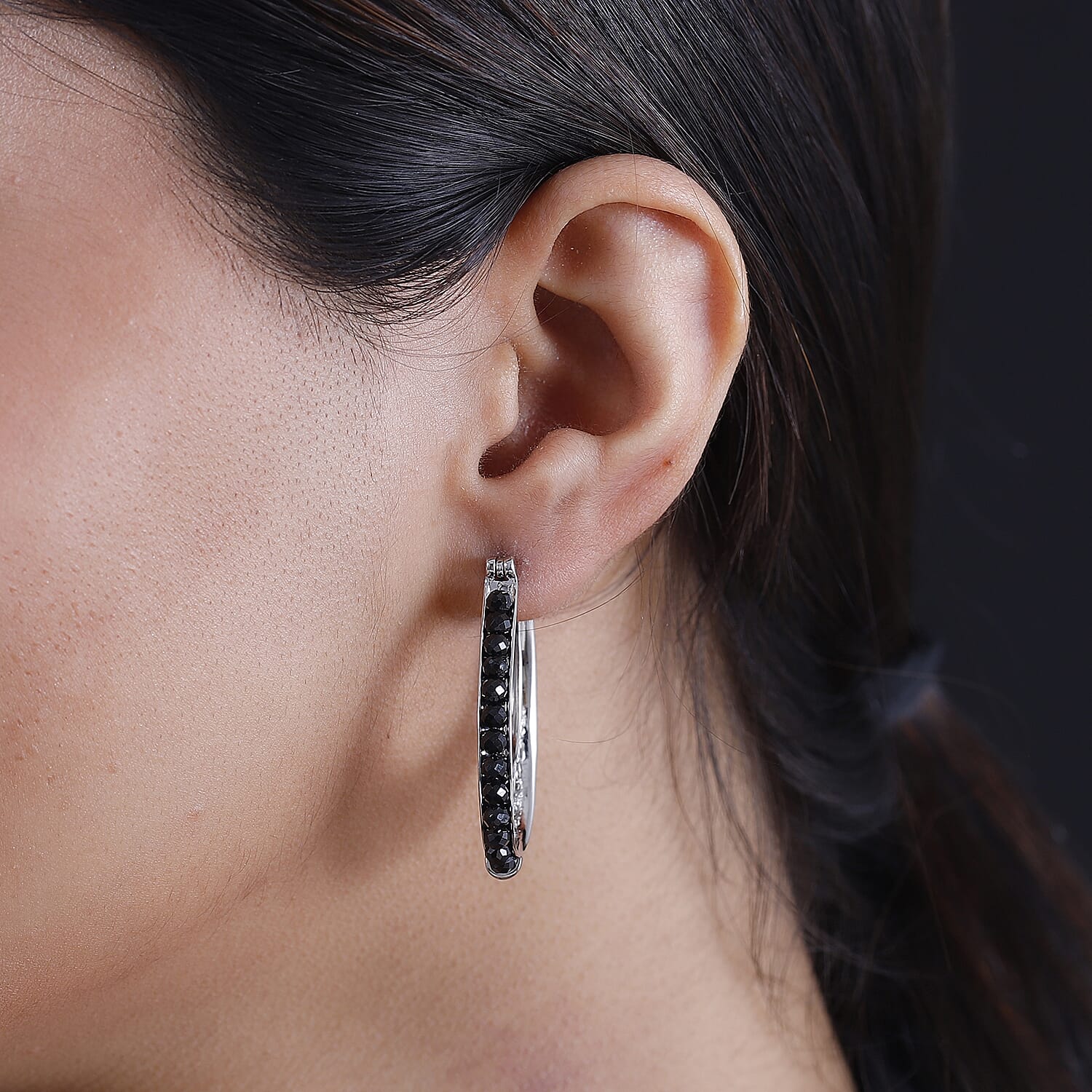 Black Spinel Earring Pure Yellow Brass 7.80 ct 6.450 Ct.