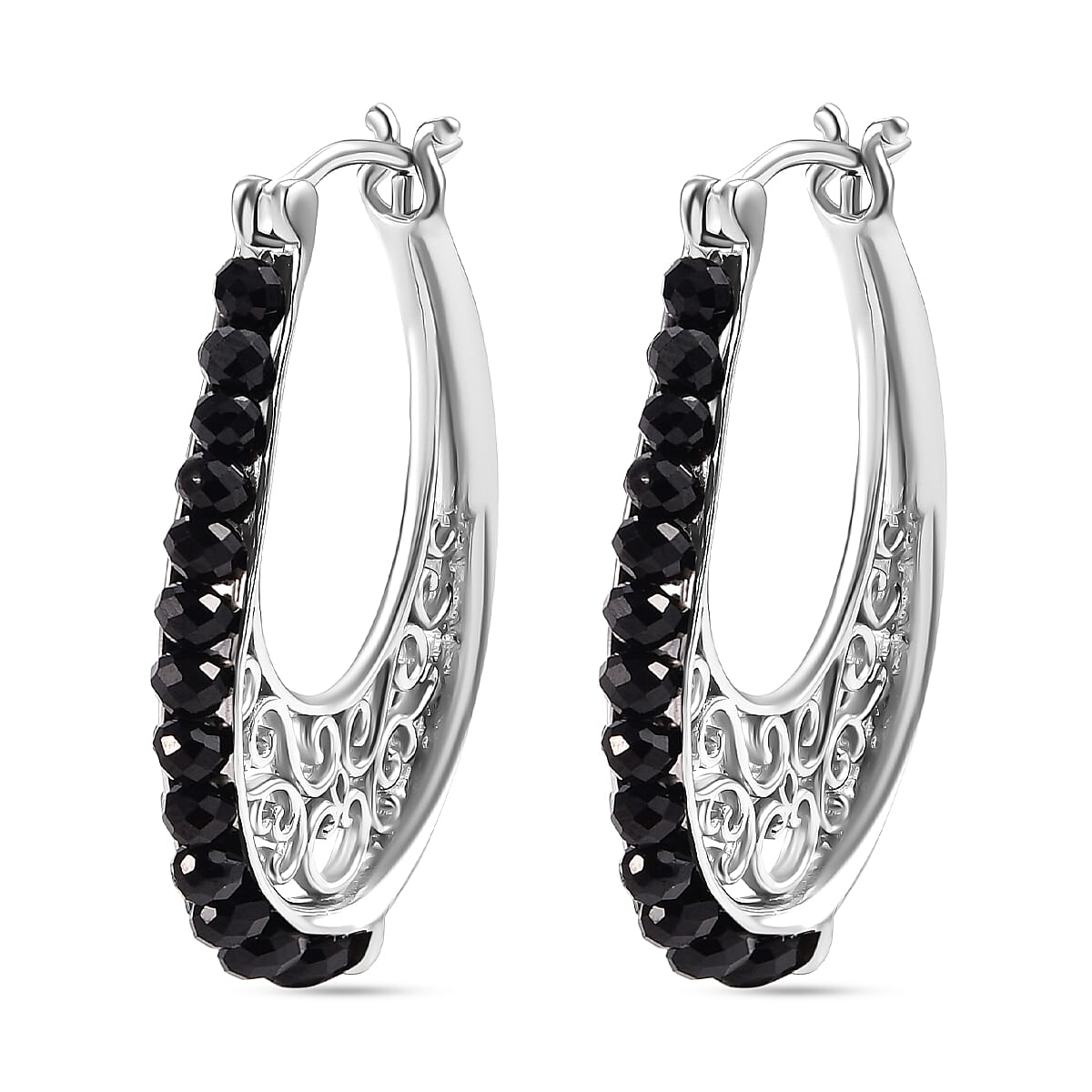 Black Spinel Earring Pure Yellow Brass 7.80 ct 6.450 Ct.