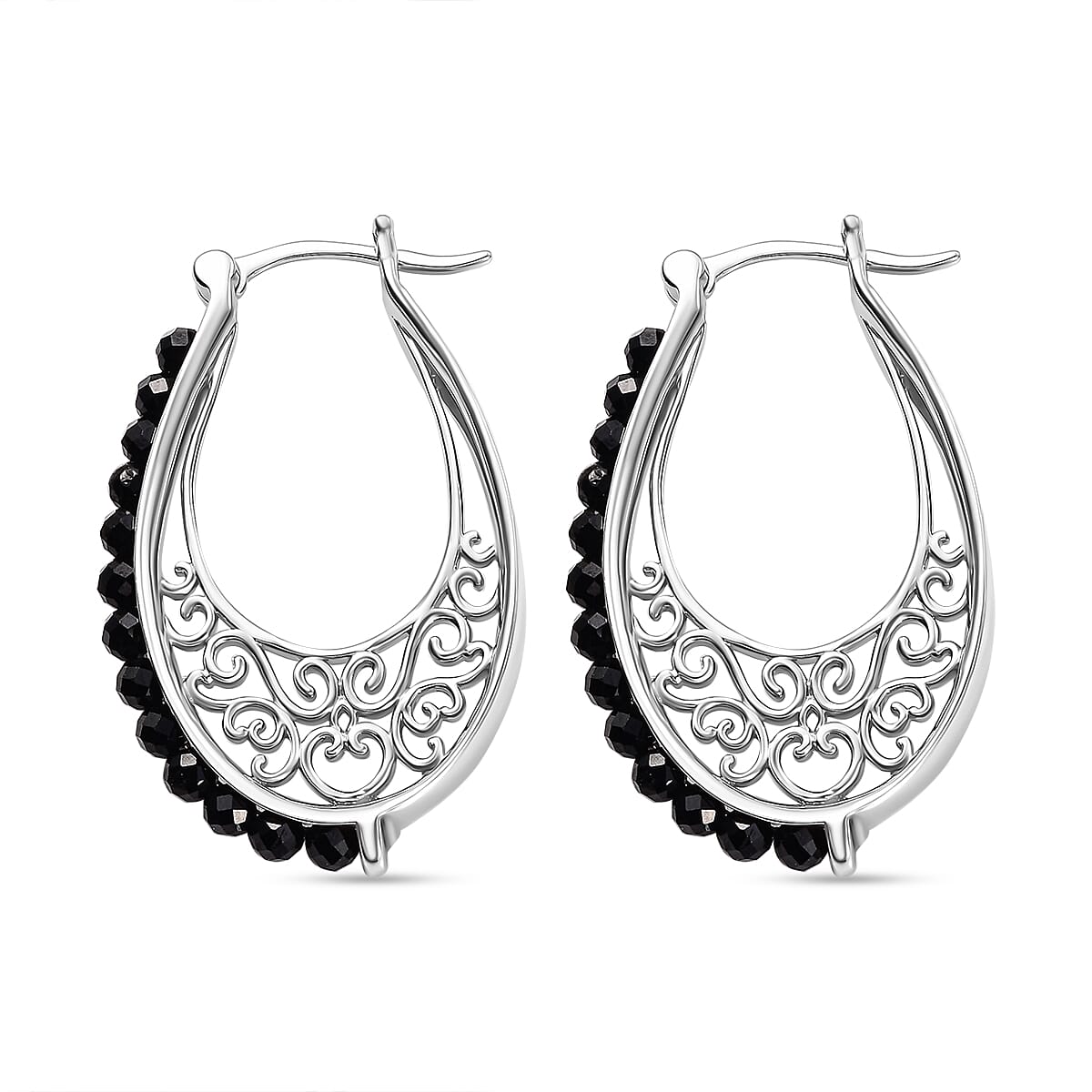 Black Spinel Earring Pure Yellow Brass 7.80 ct 6.450 Ct.