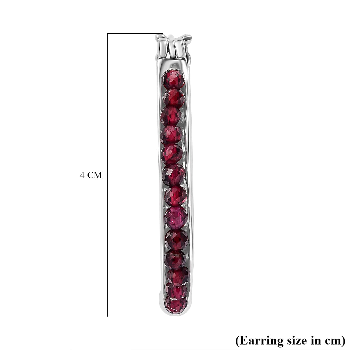 Red Garnet Vintage Earrings 7.80 ct