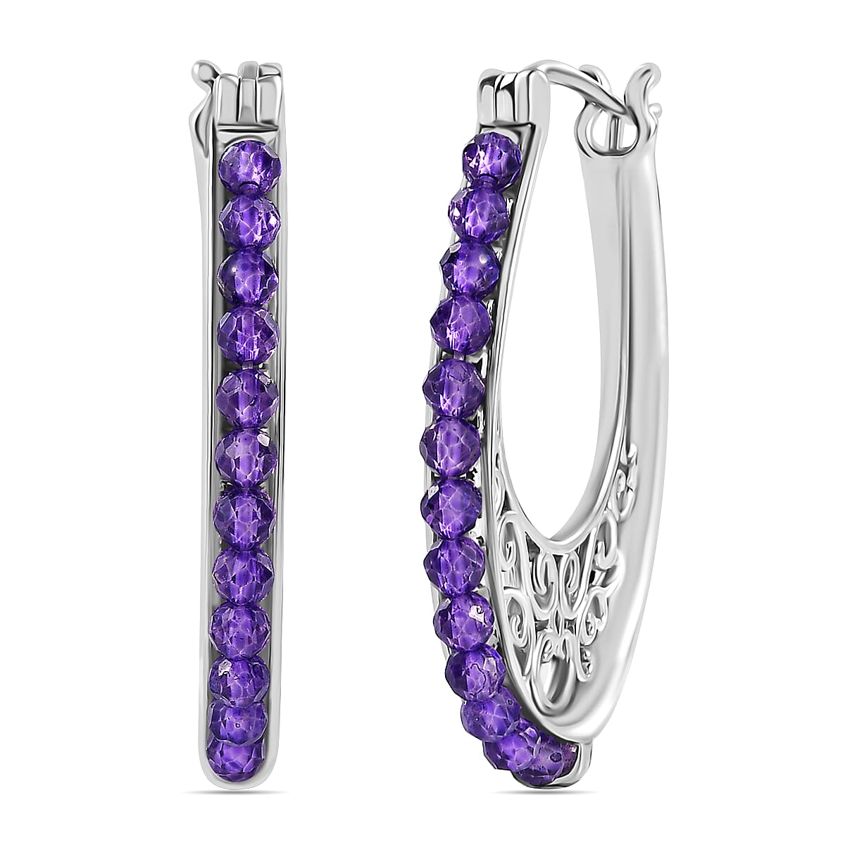 Zambian Amethyst Vintage Earrings 5.310  Ct.