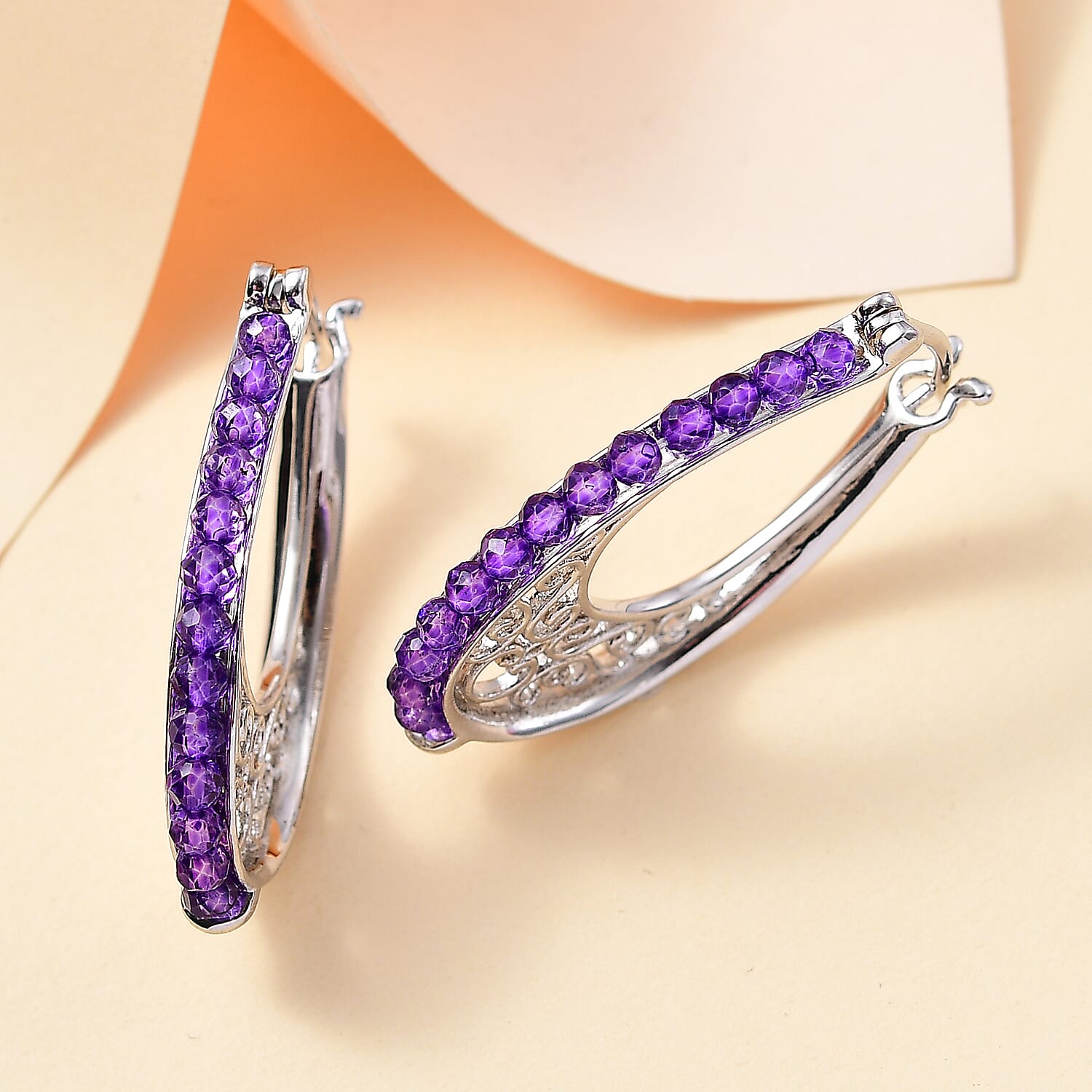 Zambian Amethyst Vintage Earrings 5.310  Ct.