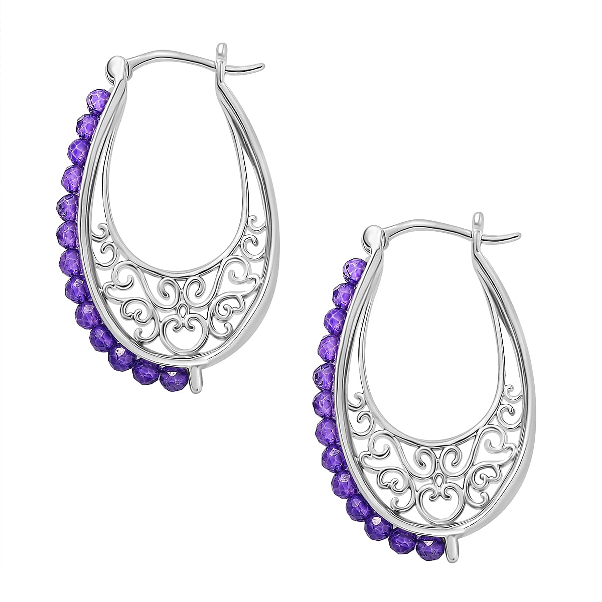 Zambian Amethyst Vintage Earrings 5.310  Ct.