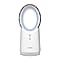 VYBRA Bladeless Rechargable Fan with Ambient lighting - White