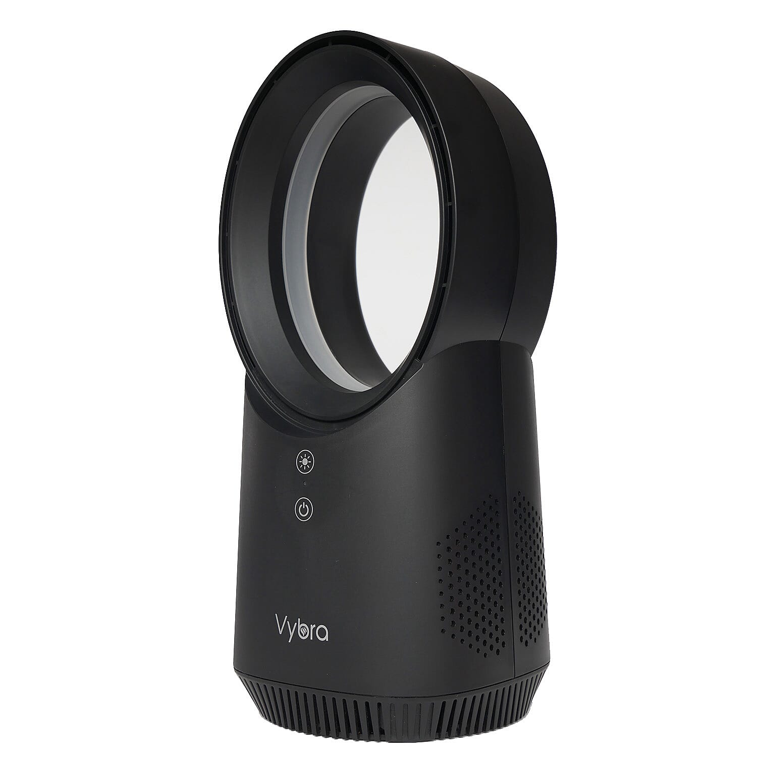 VYBRA Bladeless Rechargable Fan with Ambient lighting - Black