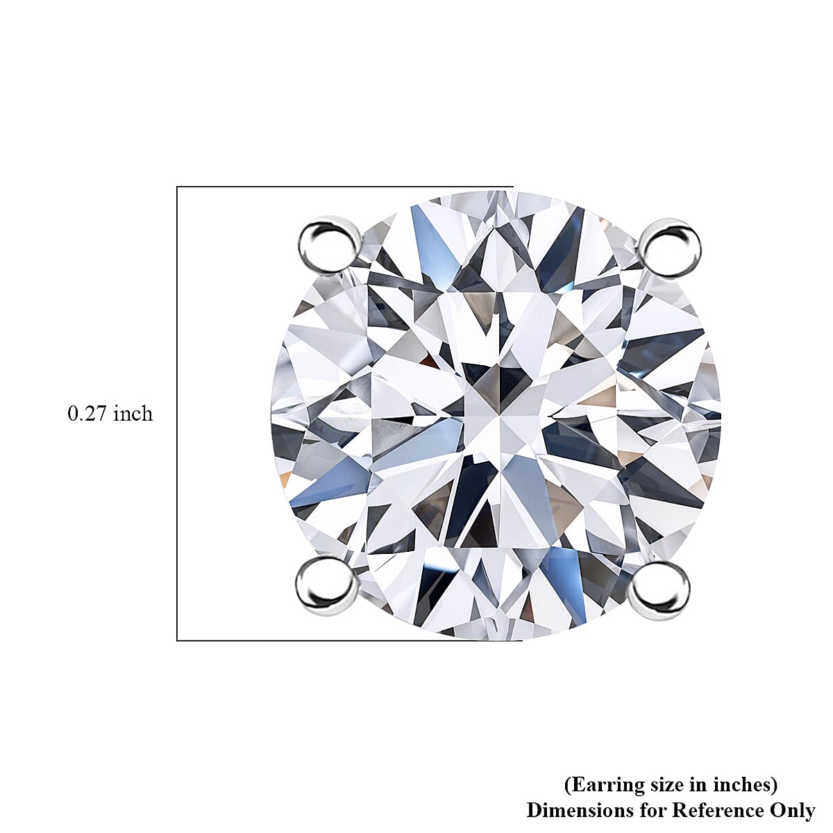 Luxuriant Diamond 2 Ct. Lab Grown Diamond Solitaire Stud Earrings in 950 Platinum, SGL Certified 2 Ct.