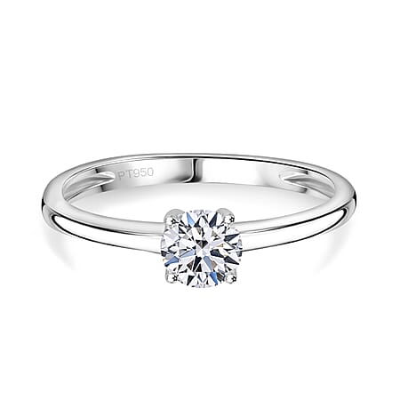 LUXURIANT 0.5 Ct. Lab Grown Diamond Solitaire Ring in 950 Platinum